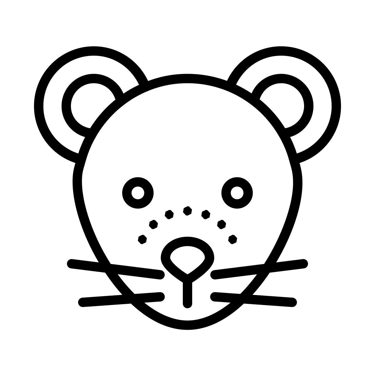 dotted style ratón animal icon
