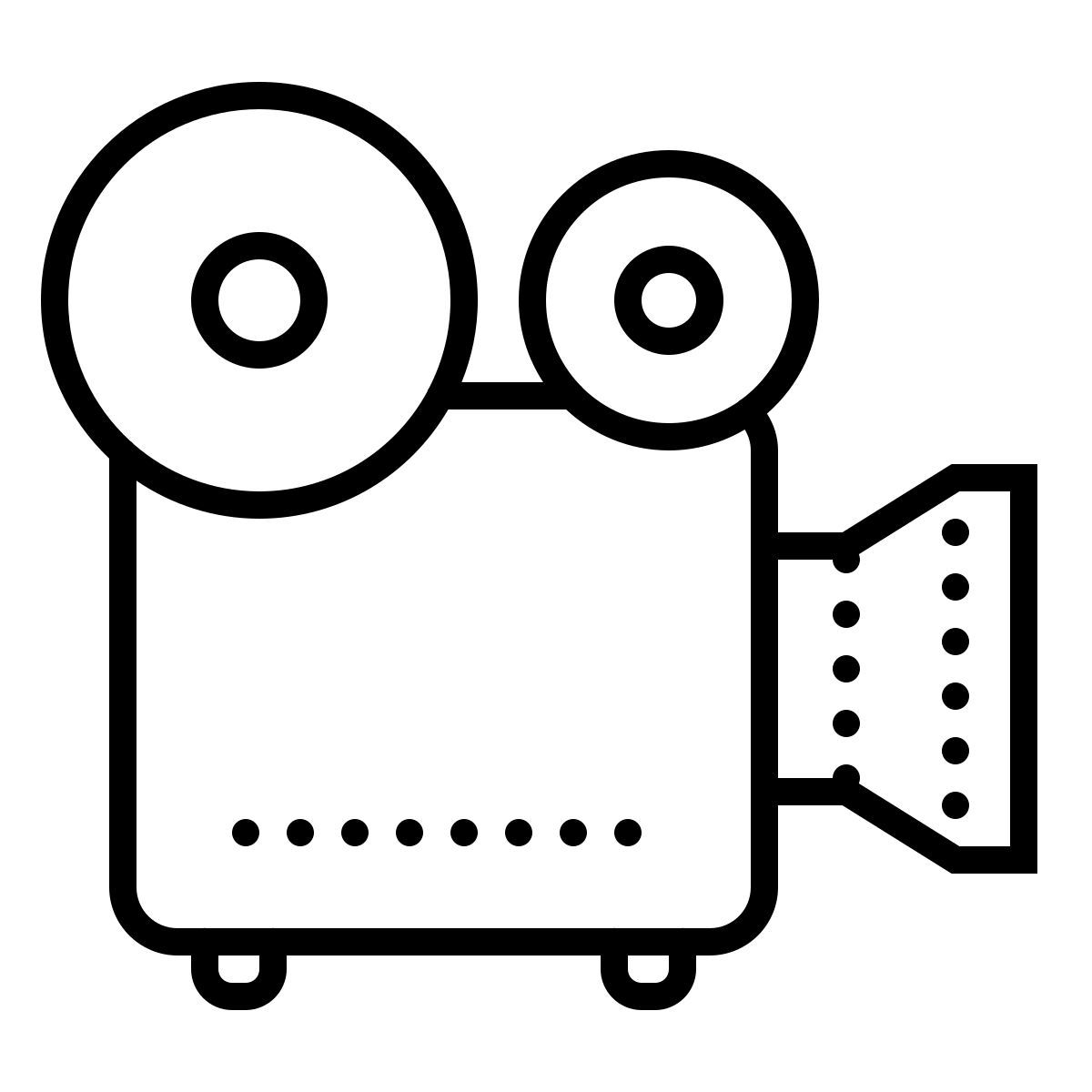 dotted style proyector de películas icon