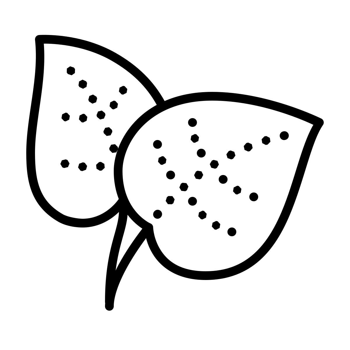 dotted style orgánico icon