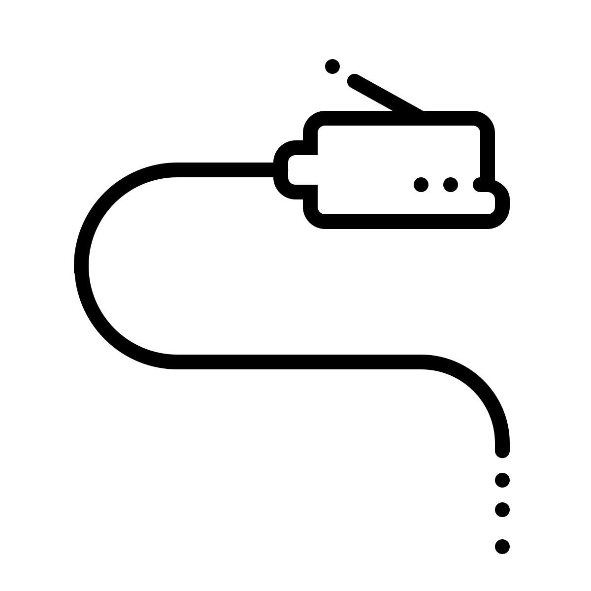 dotted style câble réseau icon