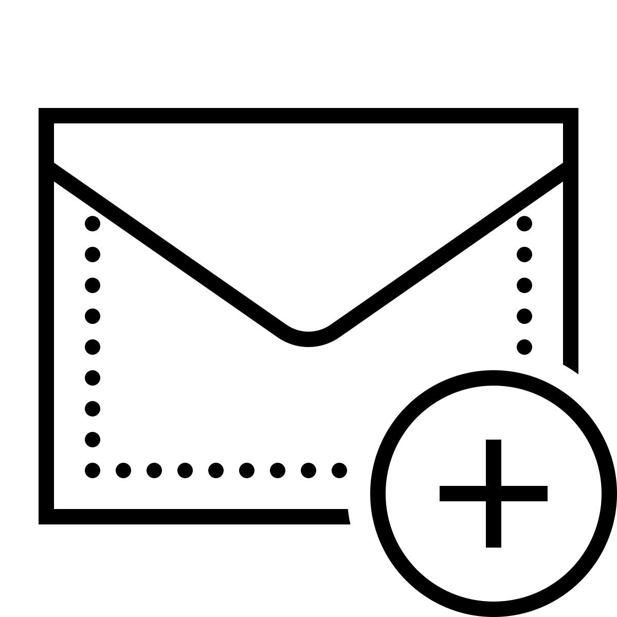 dotted style new message icon