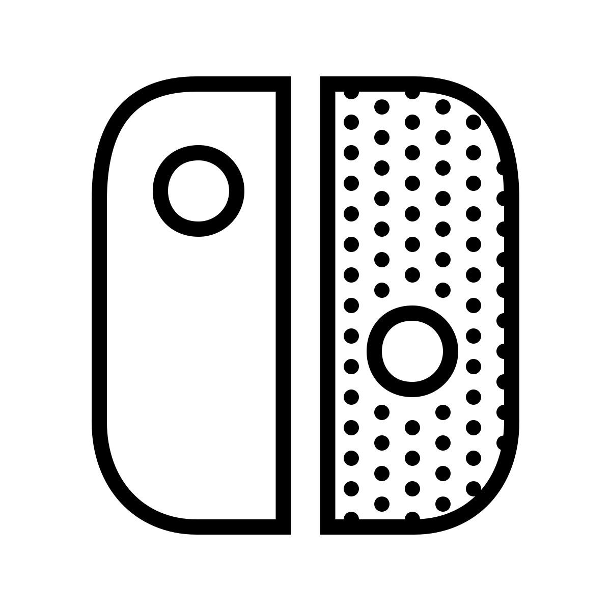 dotted style logotipo de nintendo switch icon