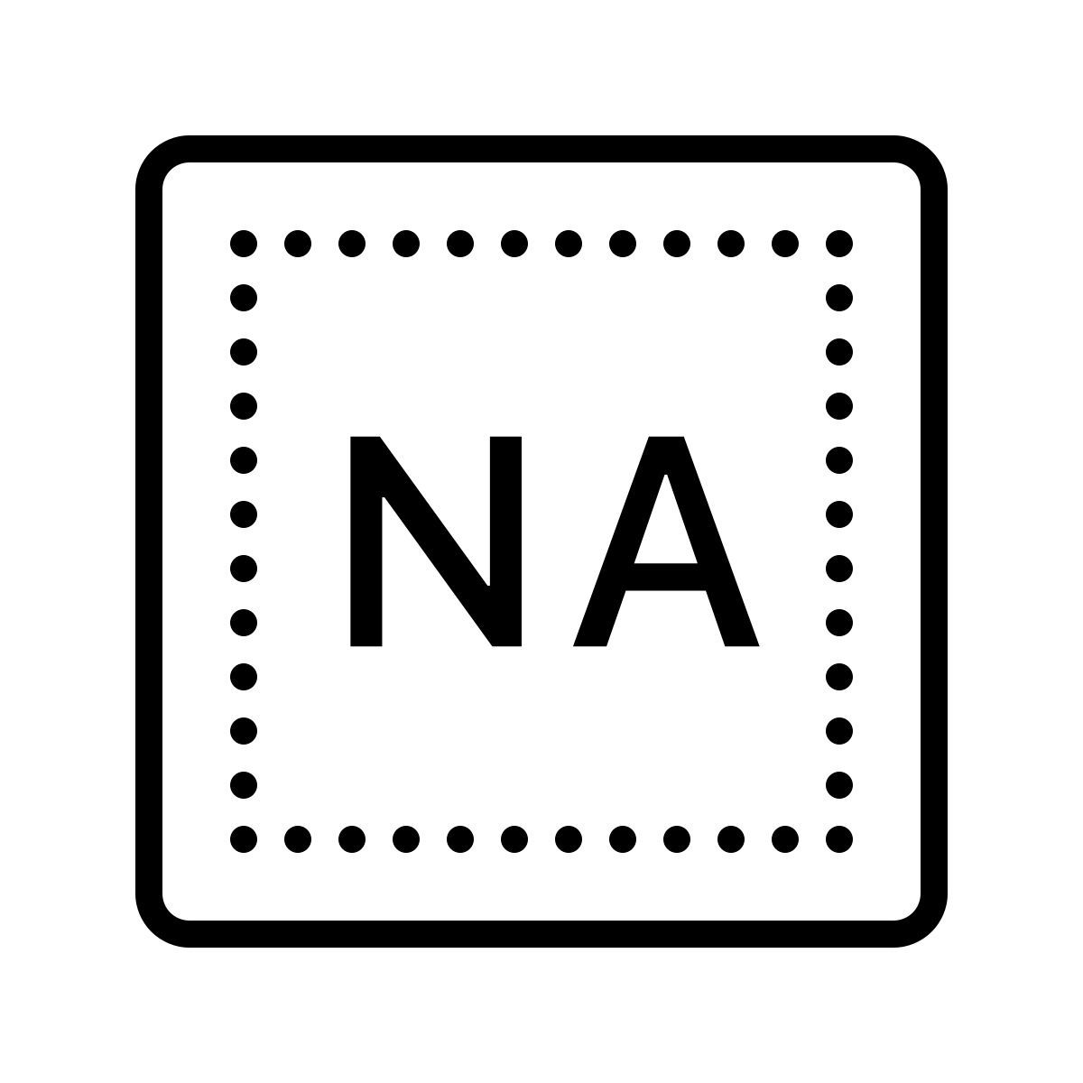 dotted style no disponible icon