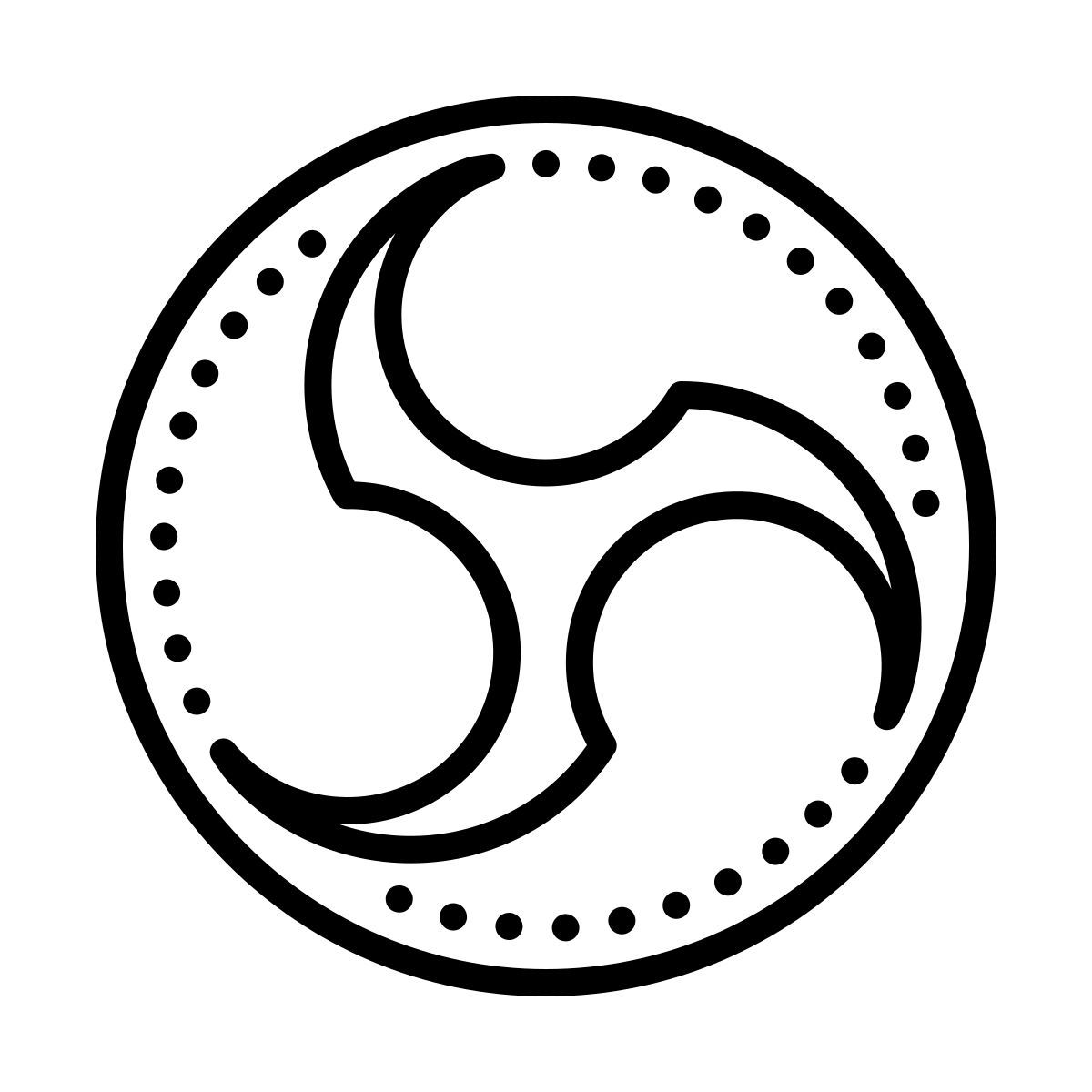 dotted style obs studio icon