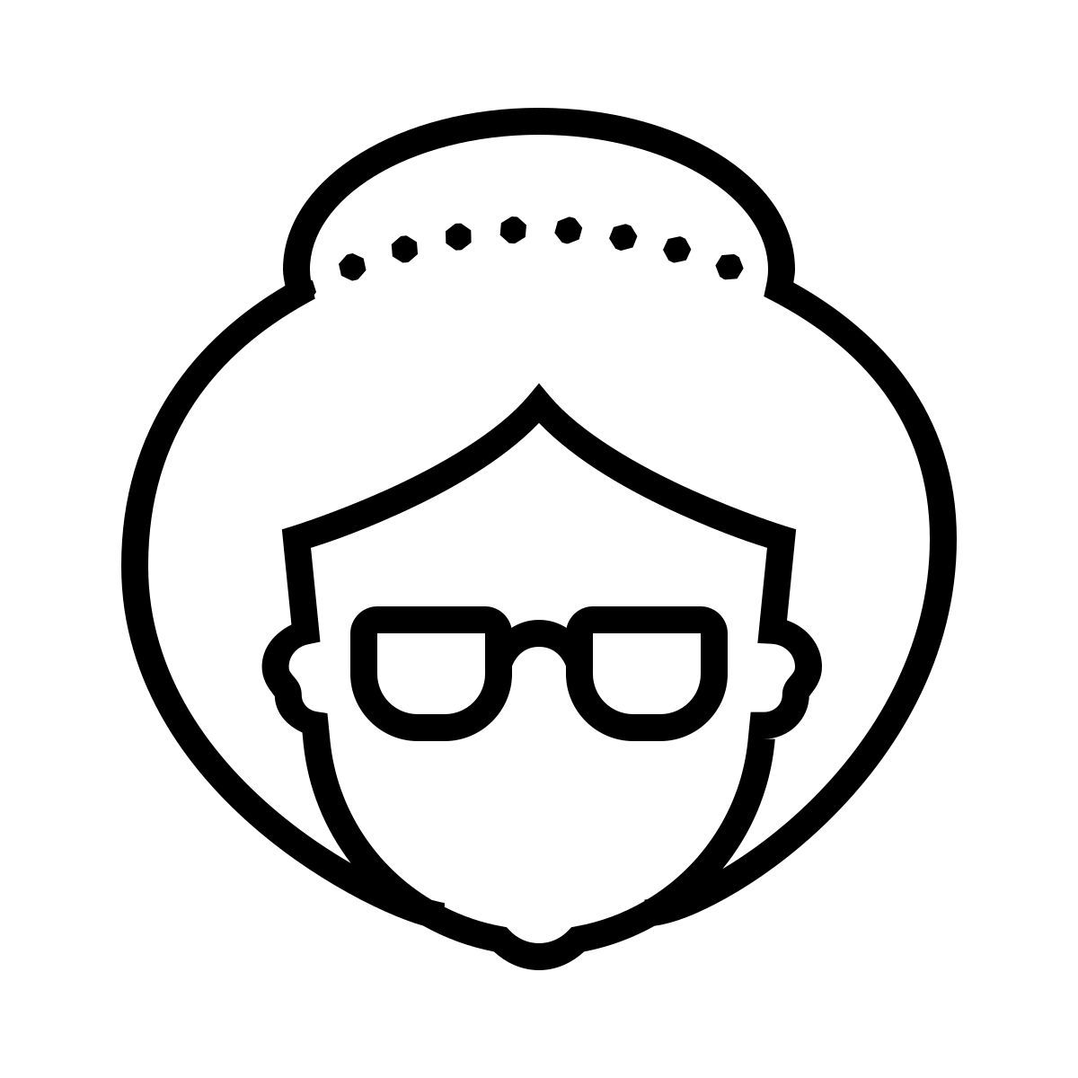 dotted style 老奶奶 icon