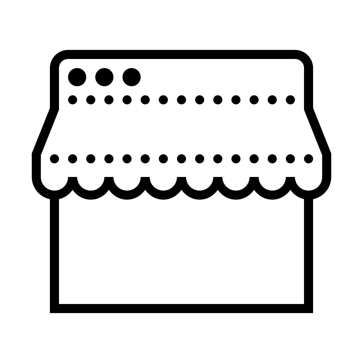 dotted style negozio online icon