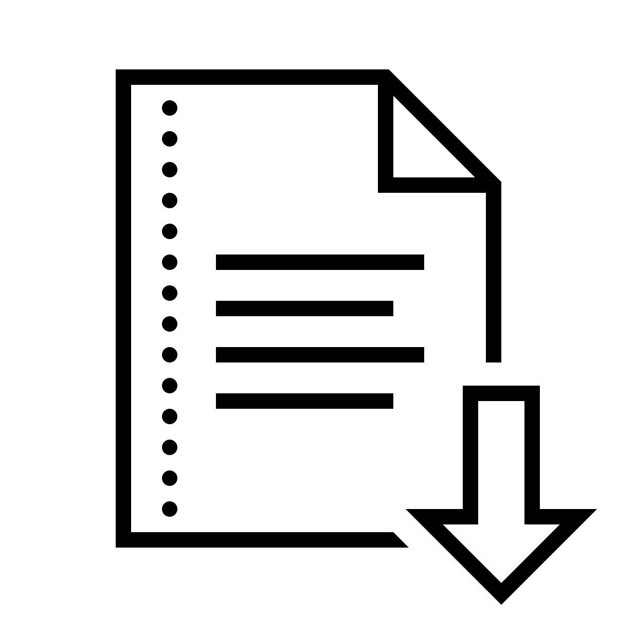 dotted style open document icon