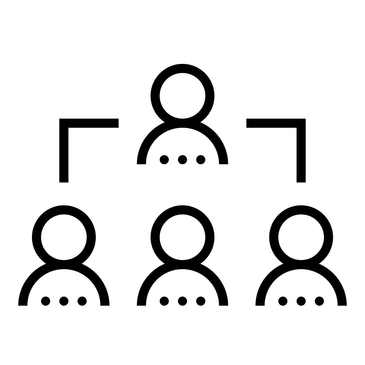 dotted style organigrama gente icon