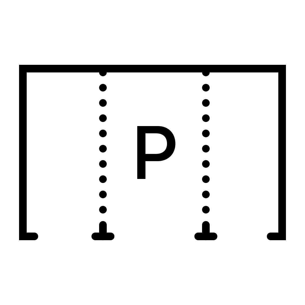 dotted style outdoor parking icon
