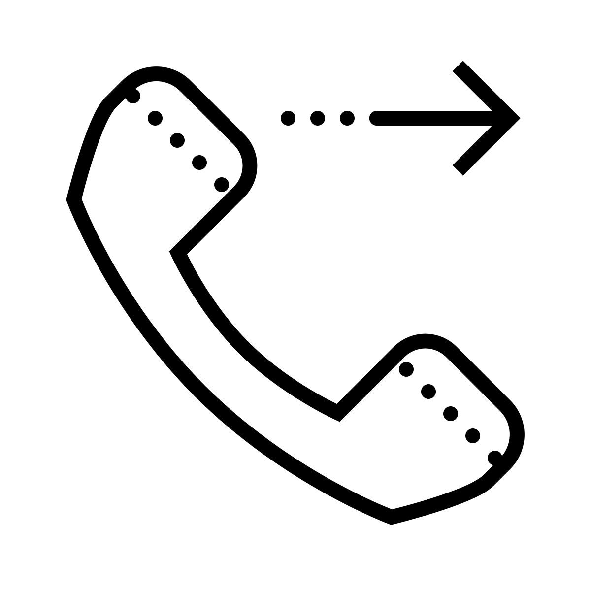 dotted style llamada saliente icon