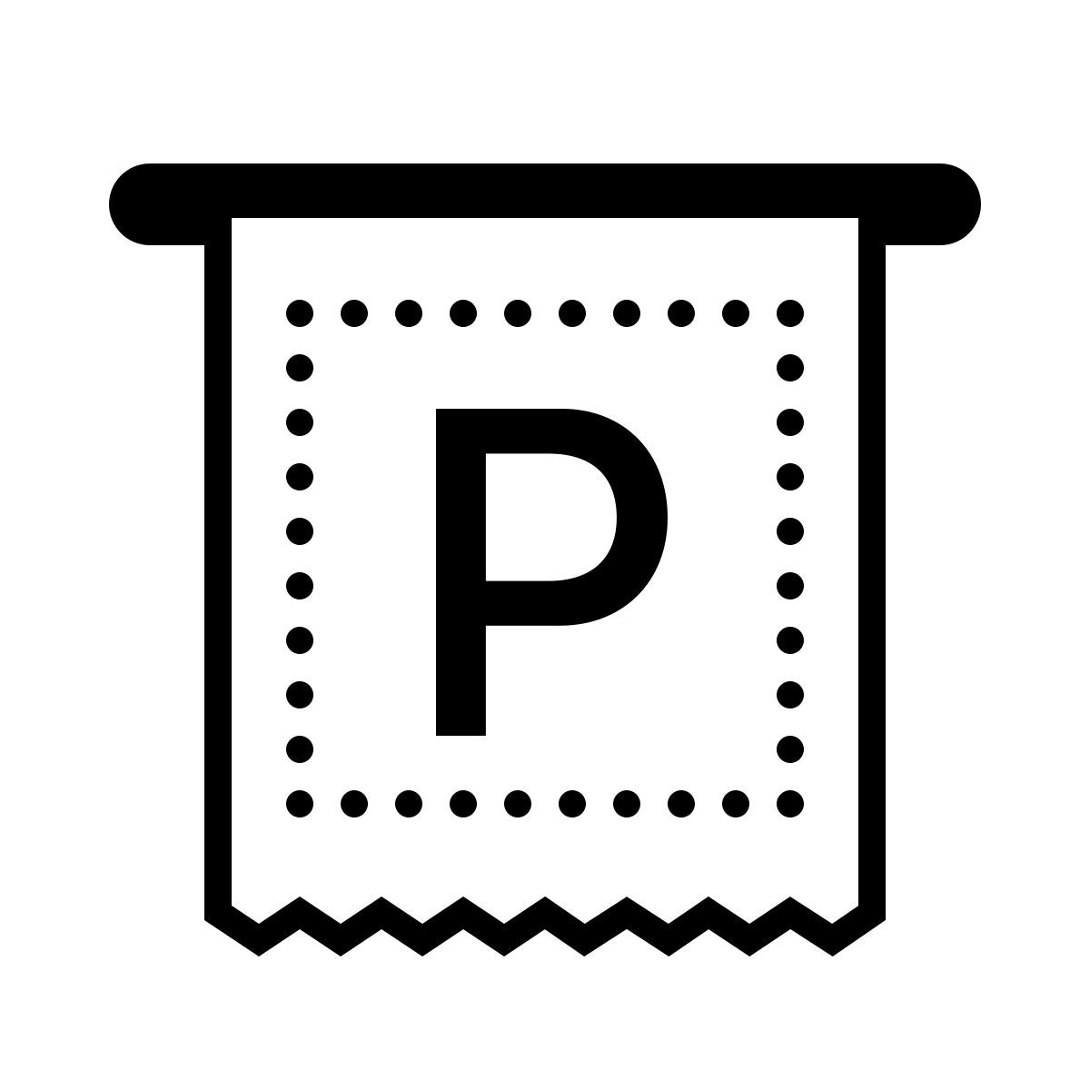 dotted style 주차권 icon