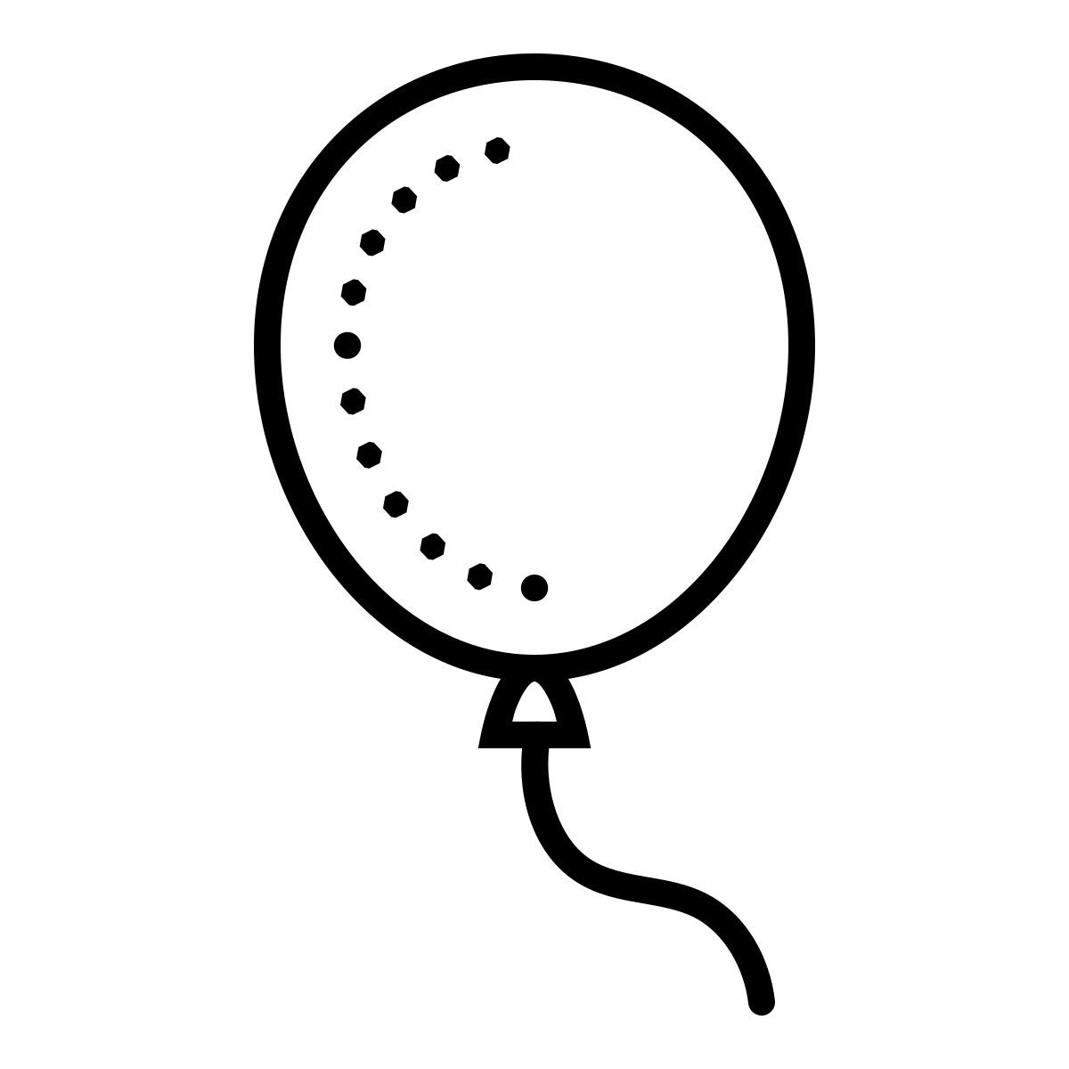 dotted style 聚会气球 icon