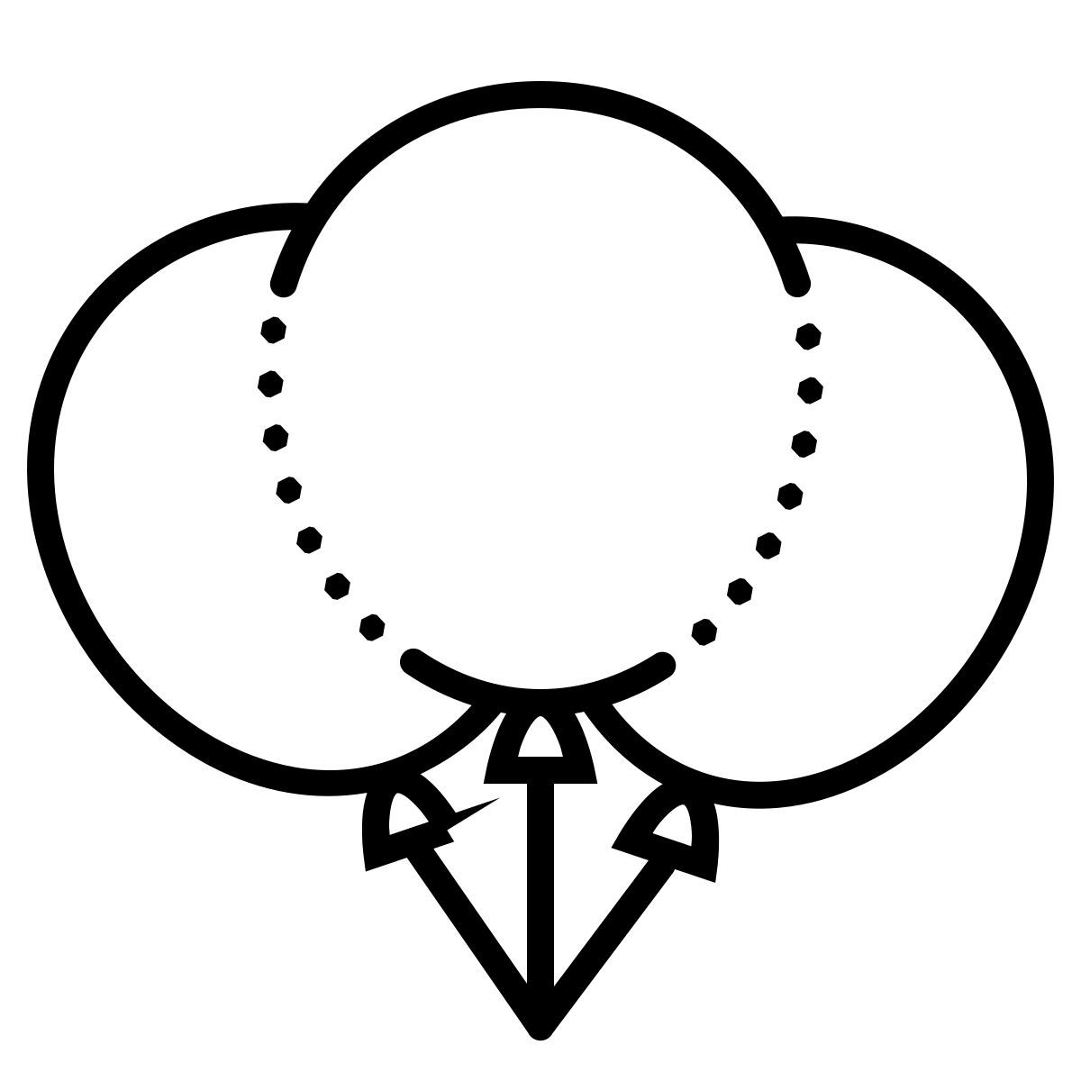 dotted style luftballons icon