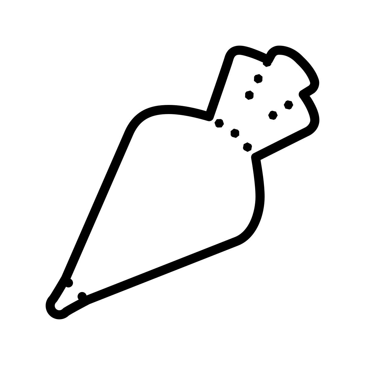 dotted style poche à douille pâtissière icon