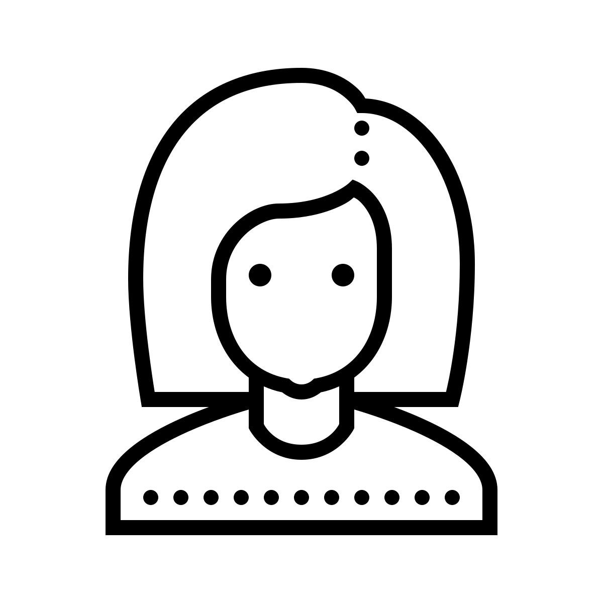 dotted style hembra icon