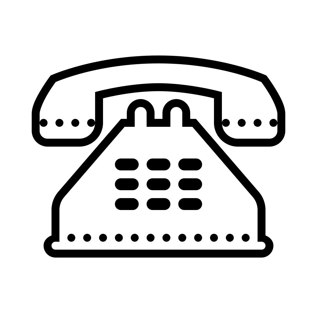 dotted style 전화는 사용하지 icon