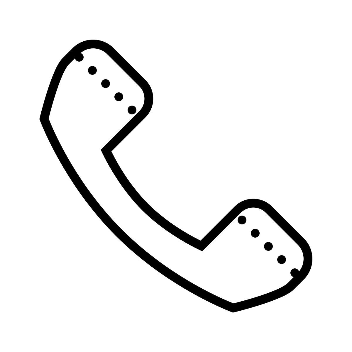 dotted style phone icon