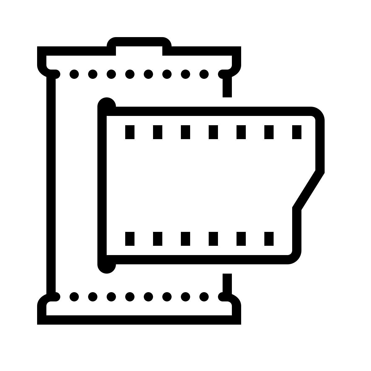 dotted style film roll icon