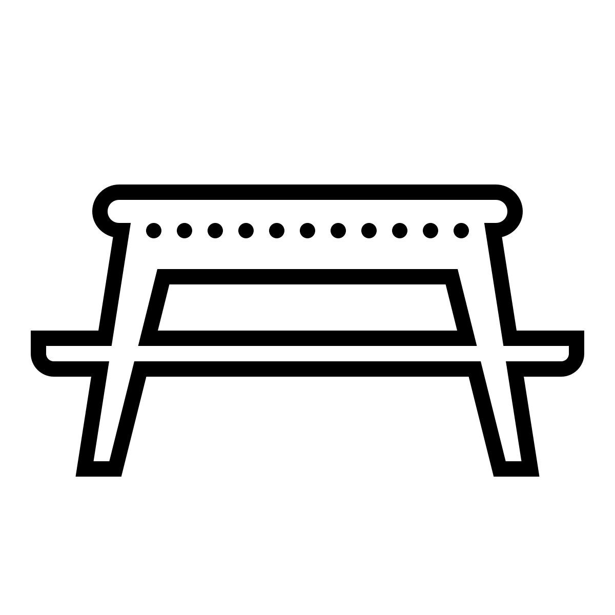 dotted style mesa de picnic icon