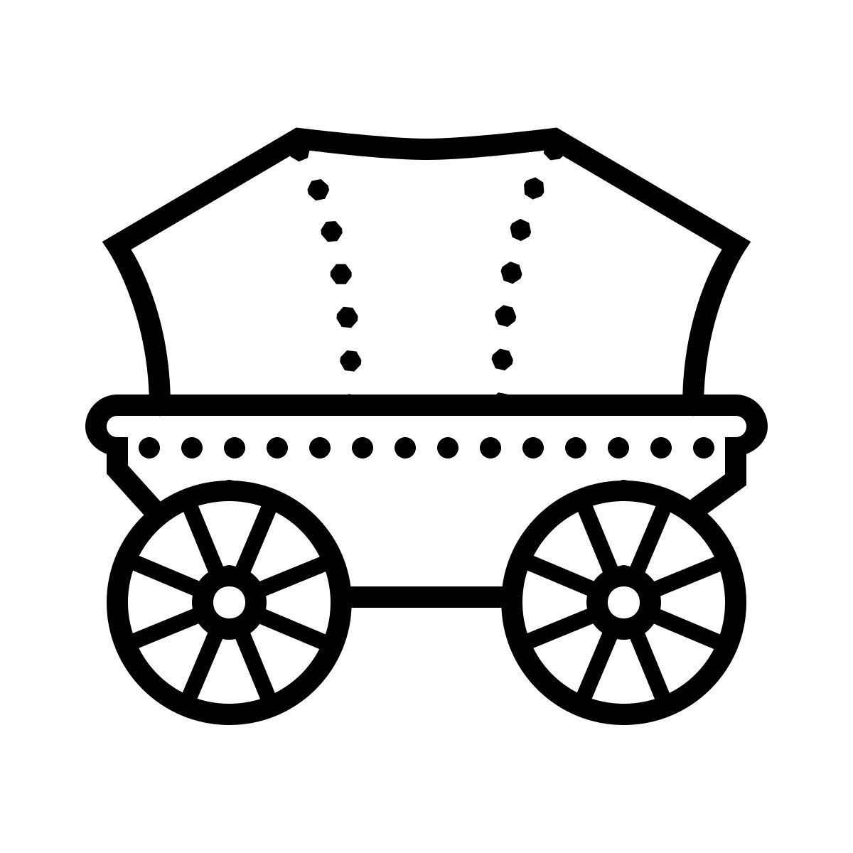 dotted style wagon icon