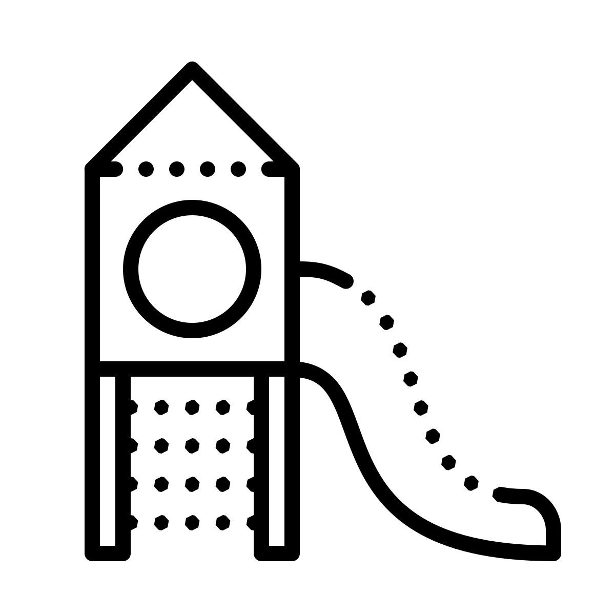 dotted style spielplatz icon