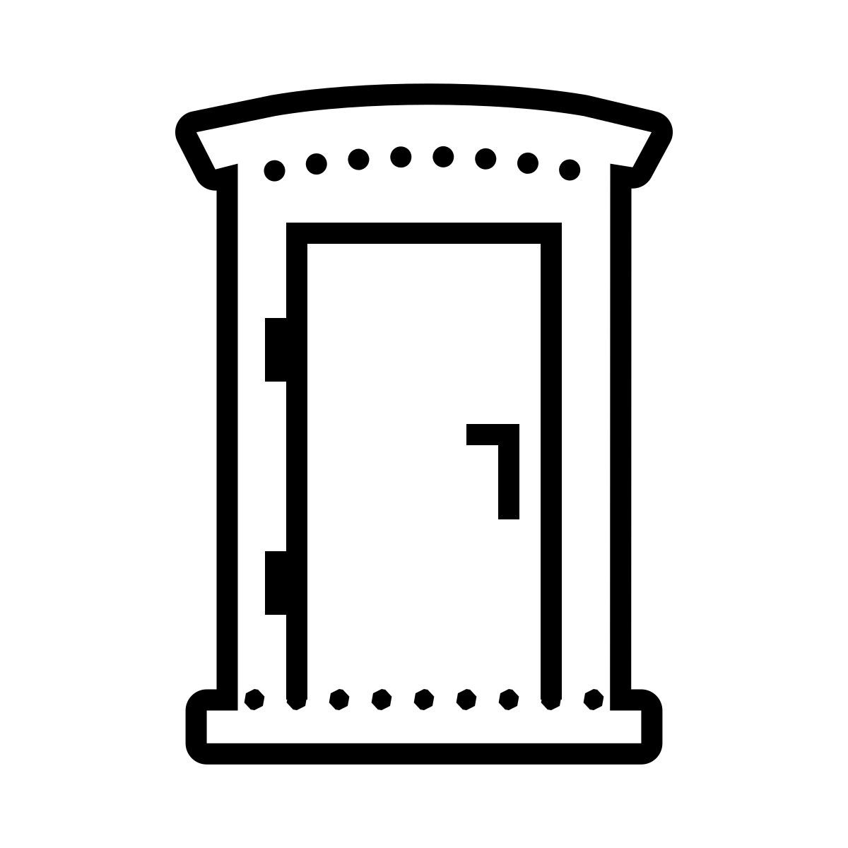 dotted style 이동식 화장실 icon