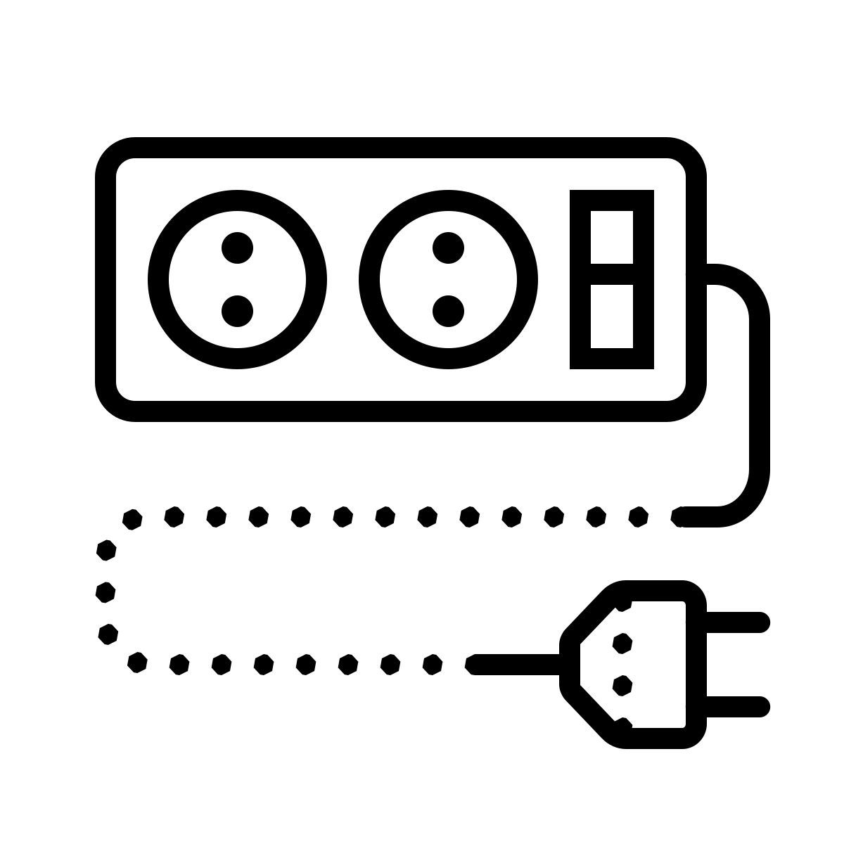 dotted style power strip icon