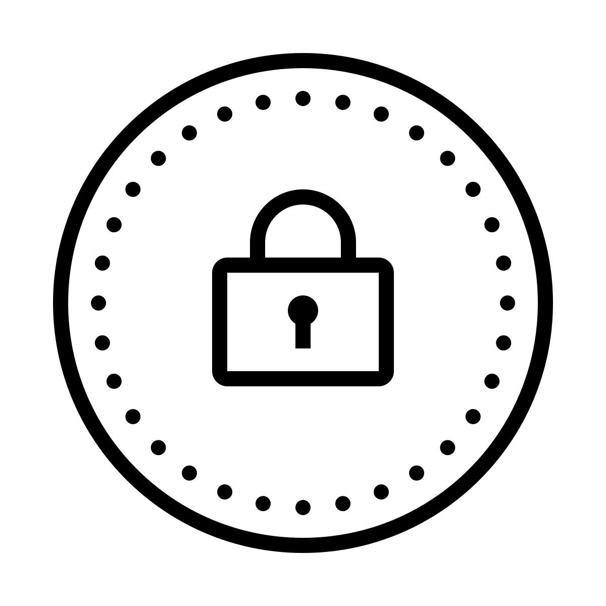 dotted style secure icon