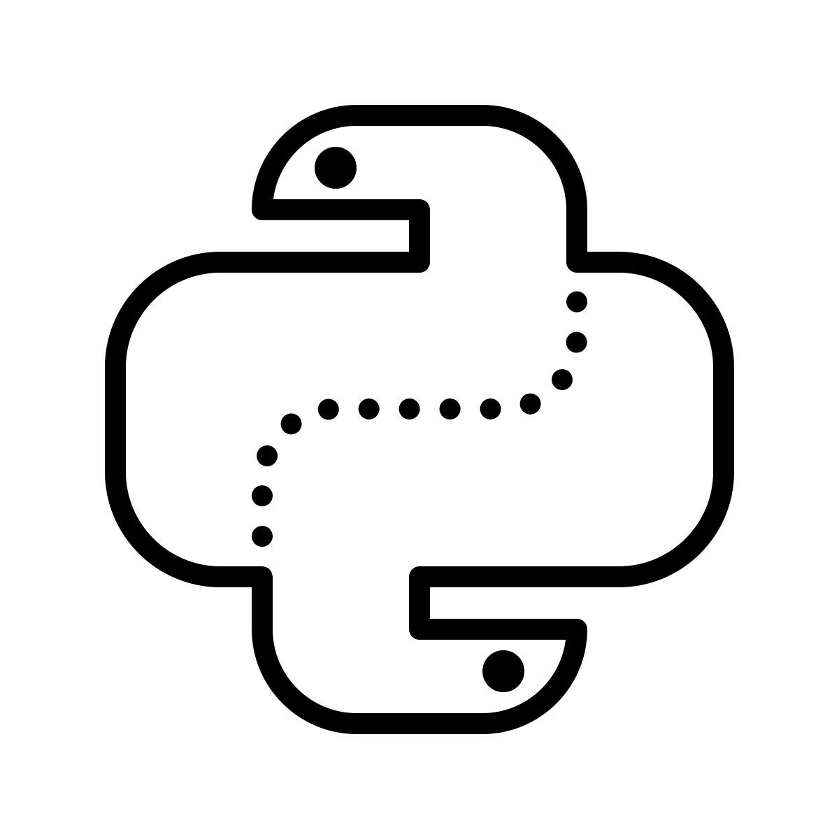 dotted style python icon