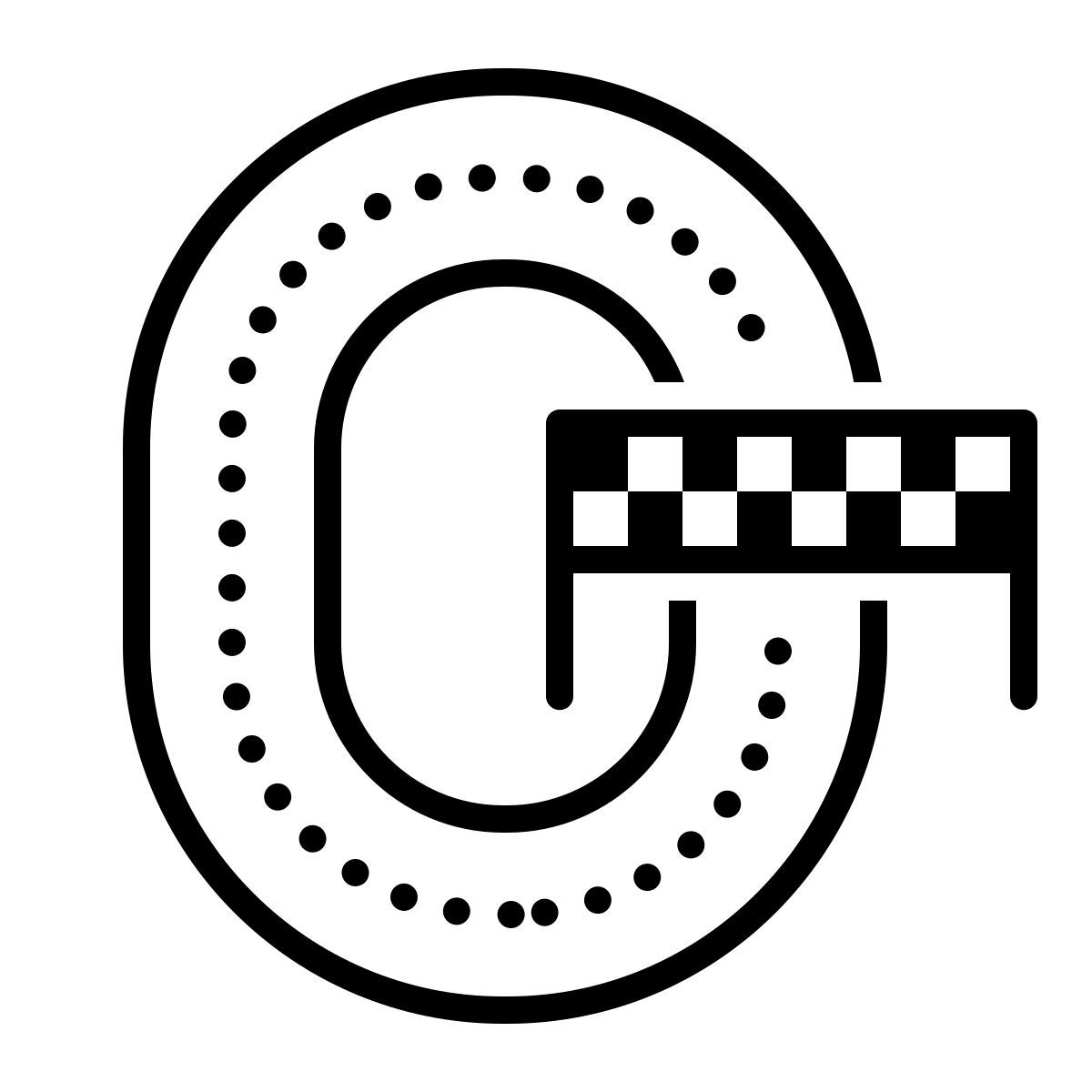 dotted style vuelta de carrera icon