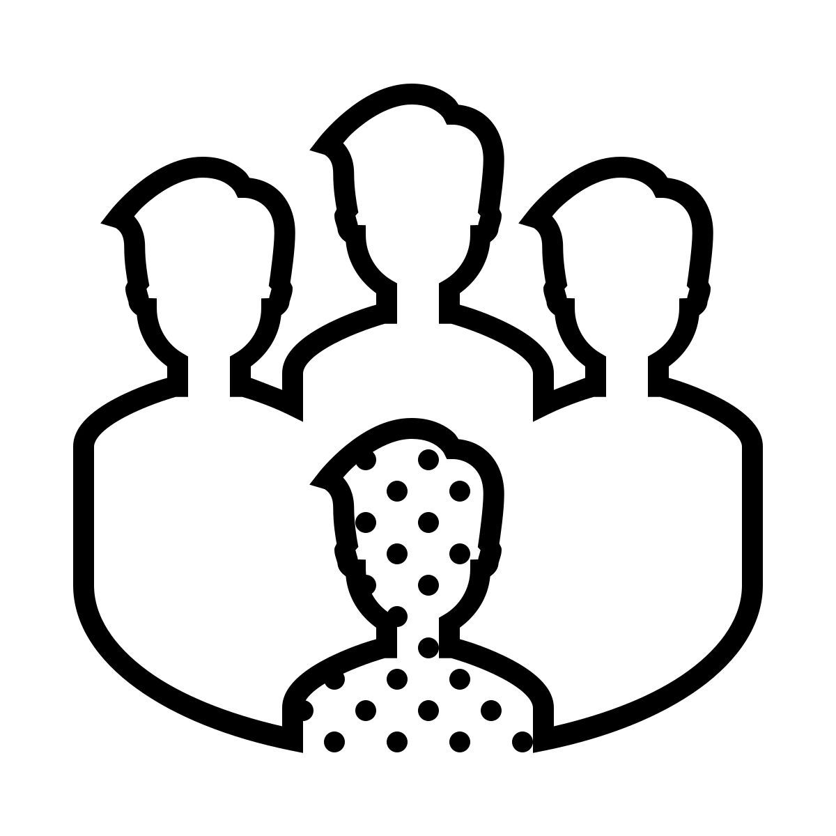 dotted style 민족적 우월감 icon