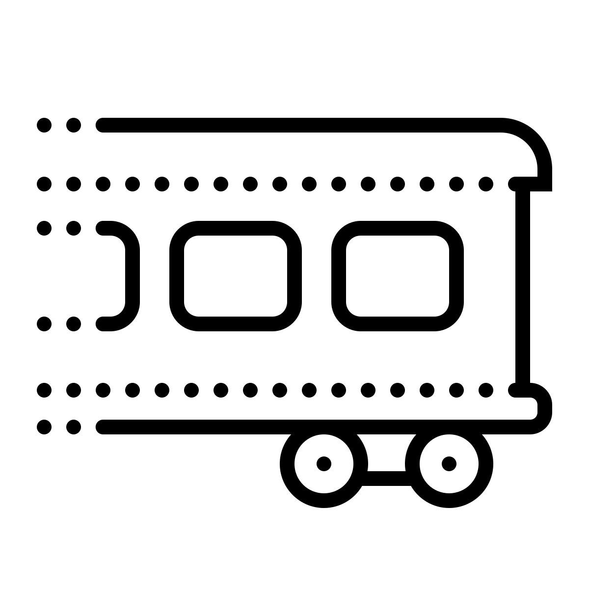 dotted style 철도 차량 icon