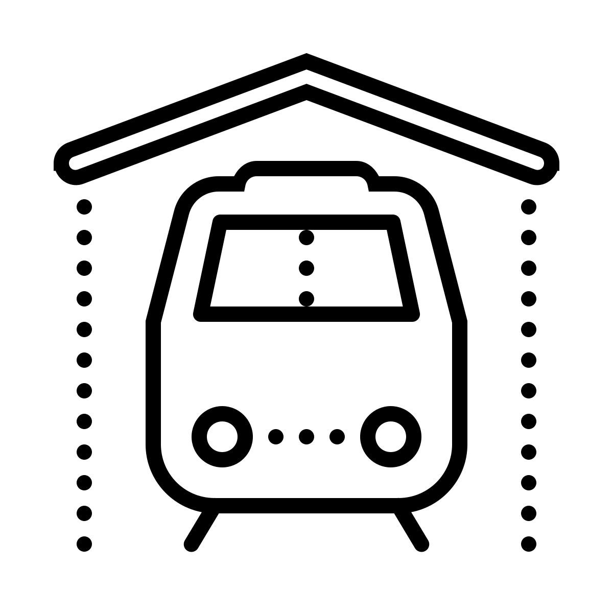 dotted style bahnhof icon