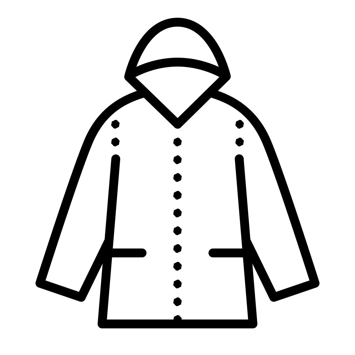 dotted style raincoat icon