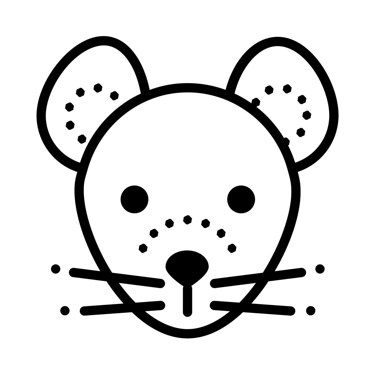 dotted style rata silhuette icon