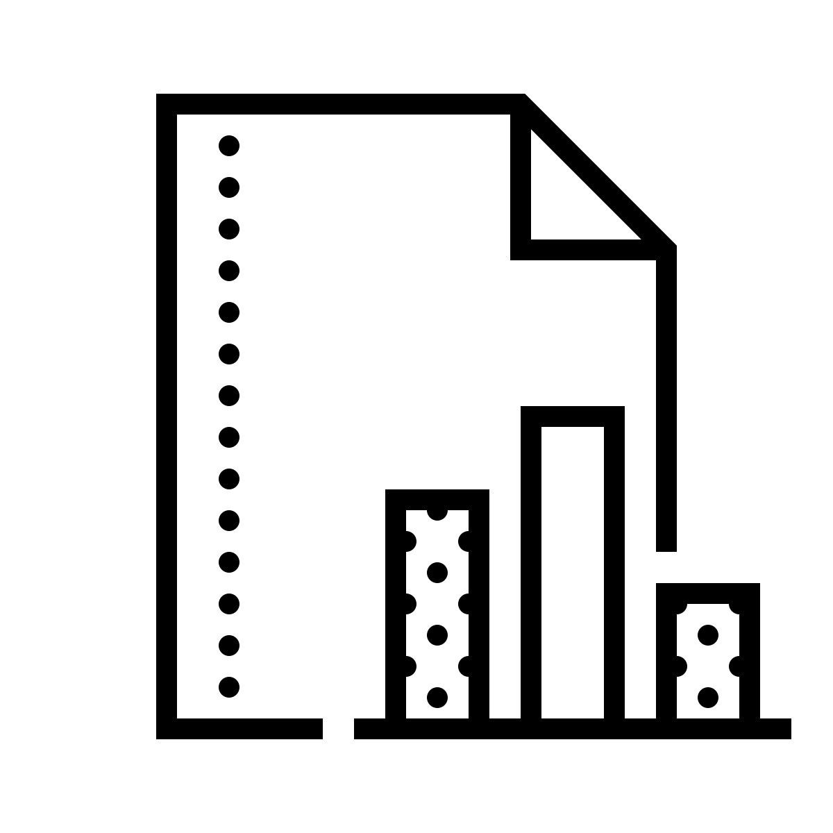 dotted style 보고서 파일 icon