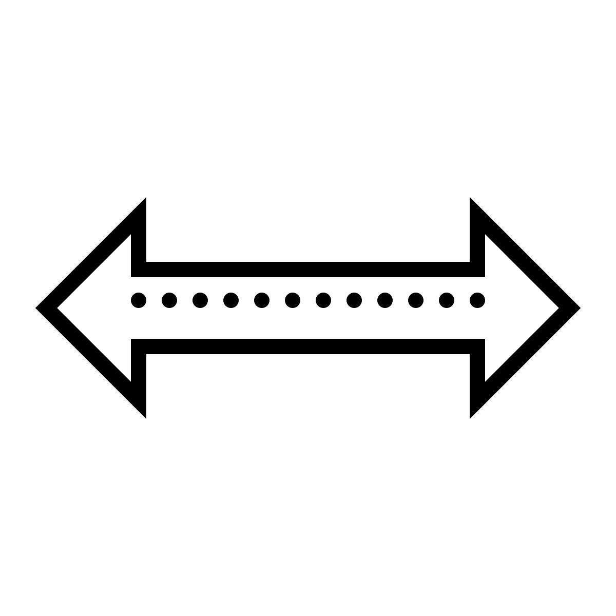 dotted style redimensionner horizontallement icon