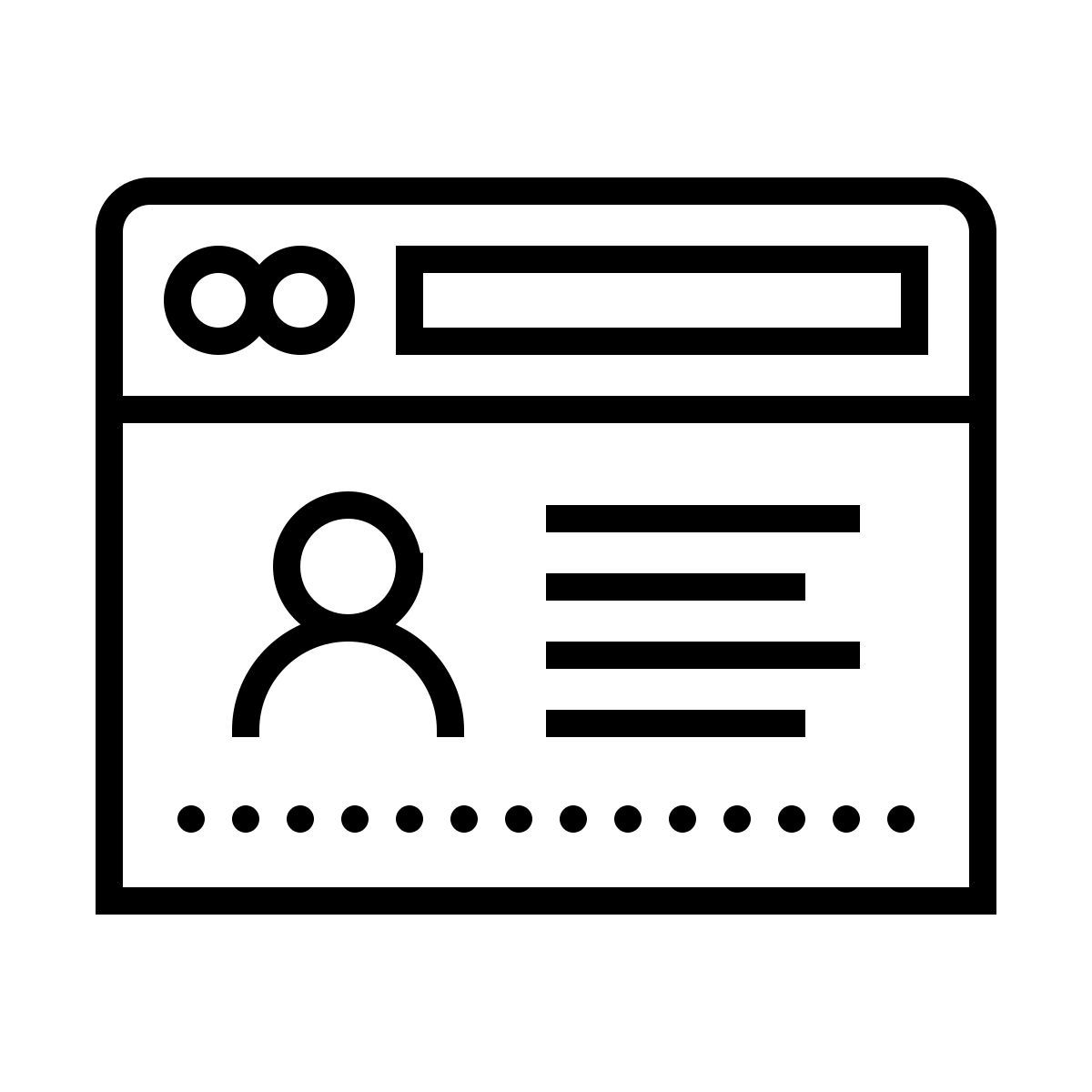 dotted style resume website icon