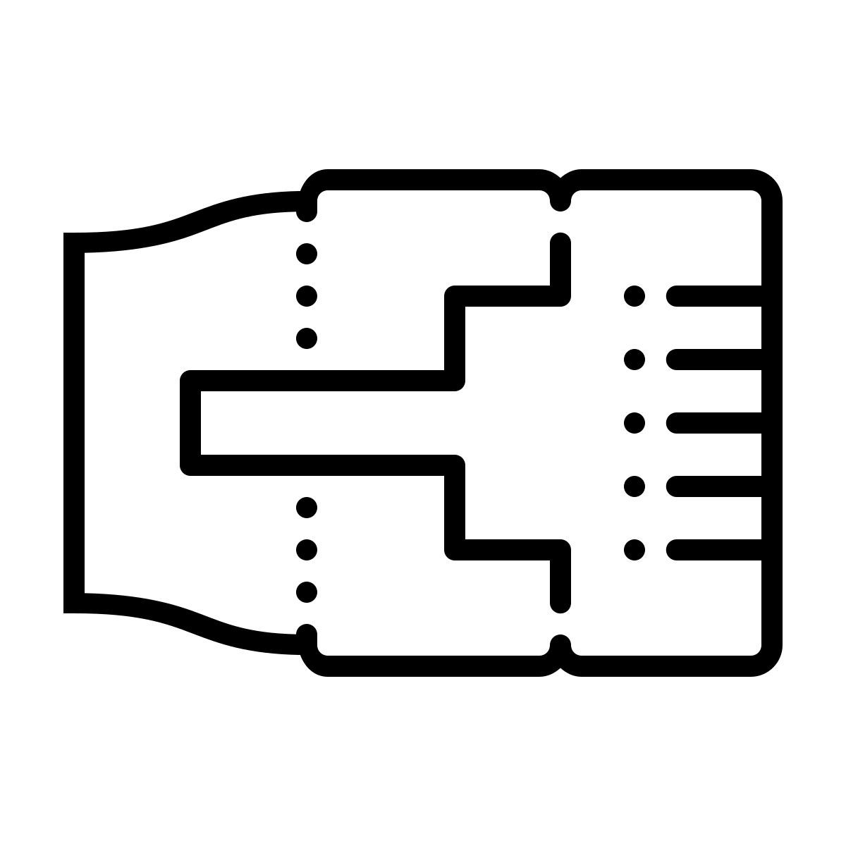 dotted style kabel icon