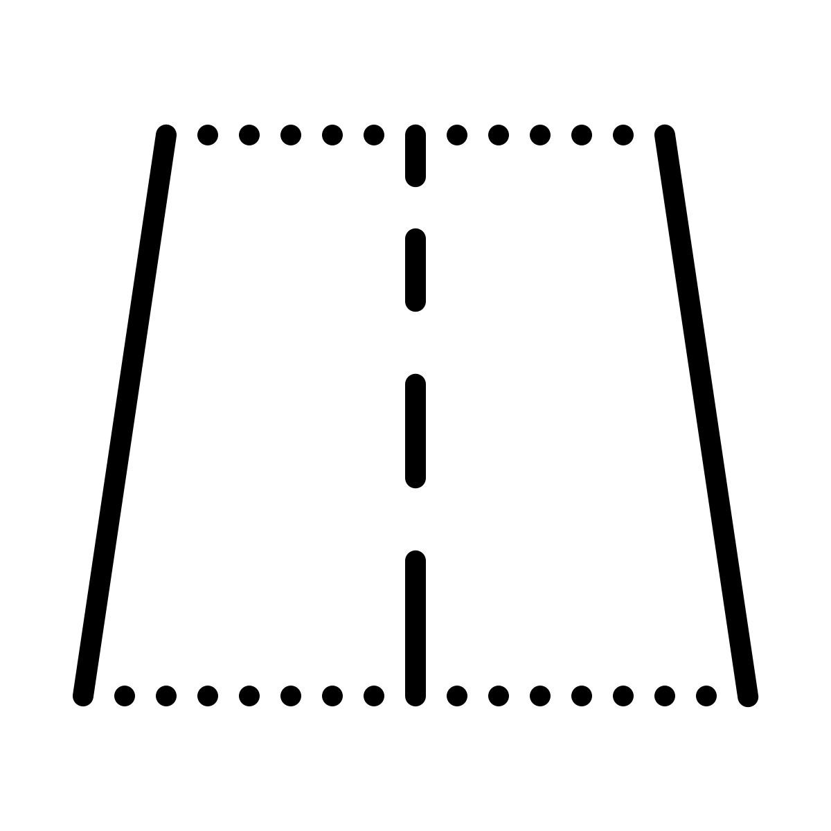 dotted style road sign icon