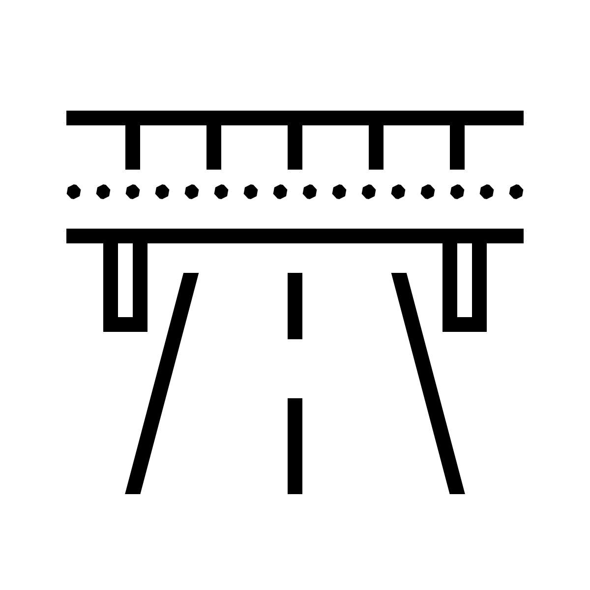 dotted style straßenbrücke icon