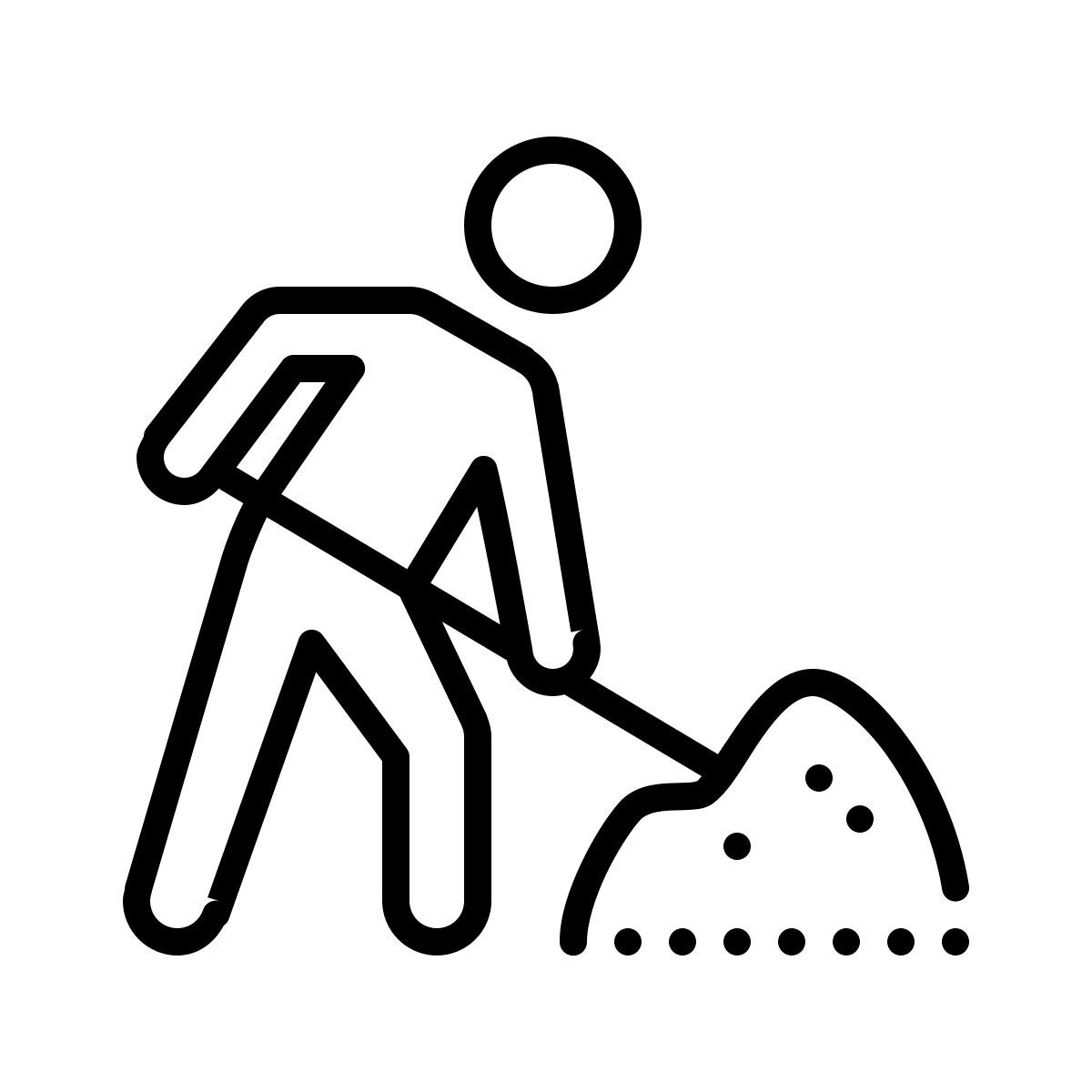 dotted style 도로 노동자 icon