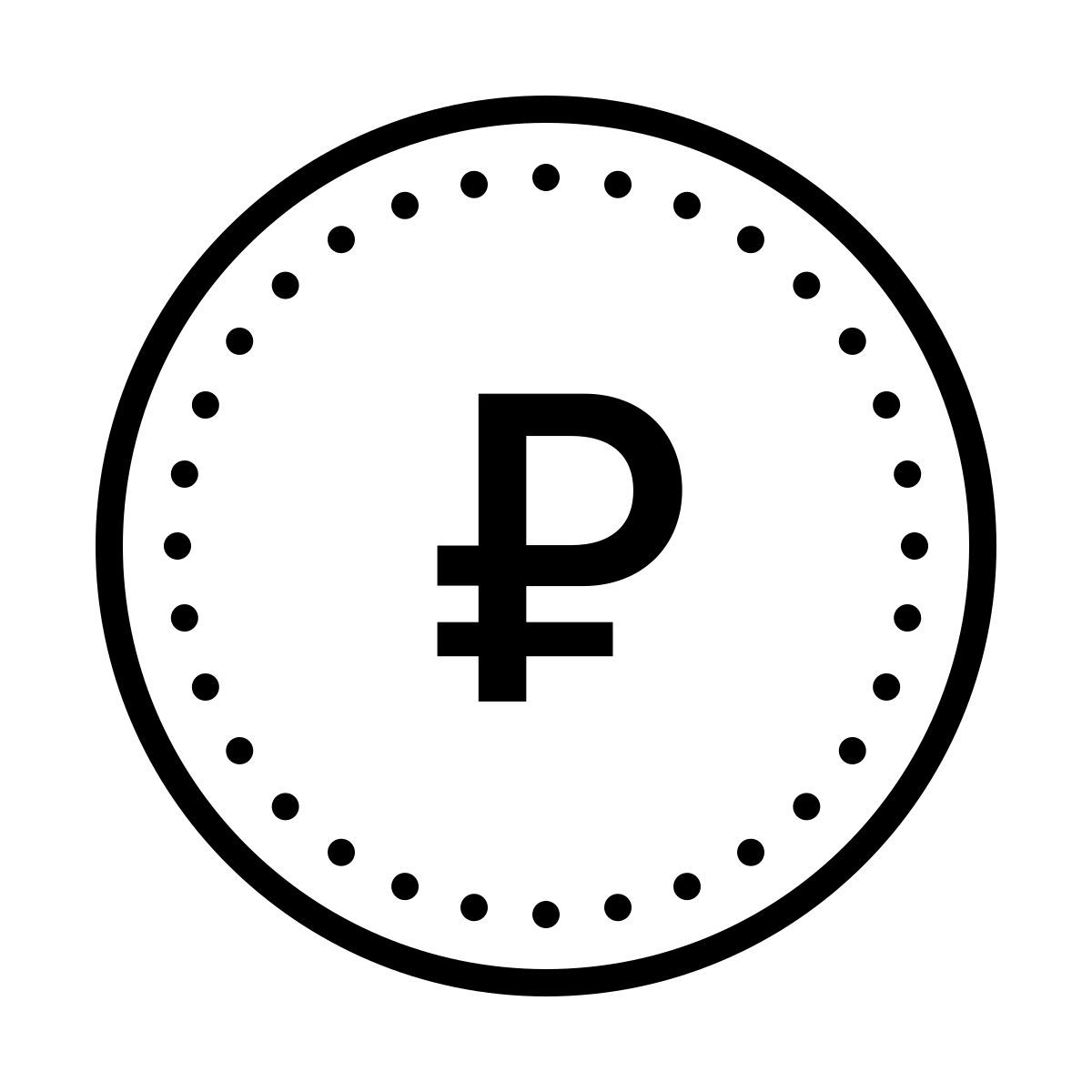 dotted style rublo icon