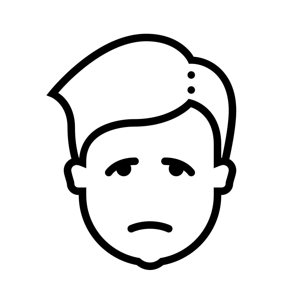 dotted style 伤心男 icon