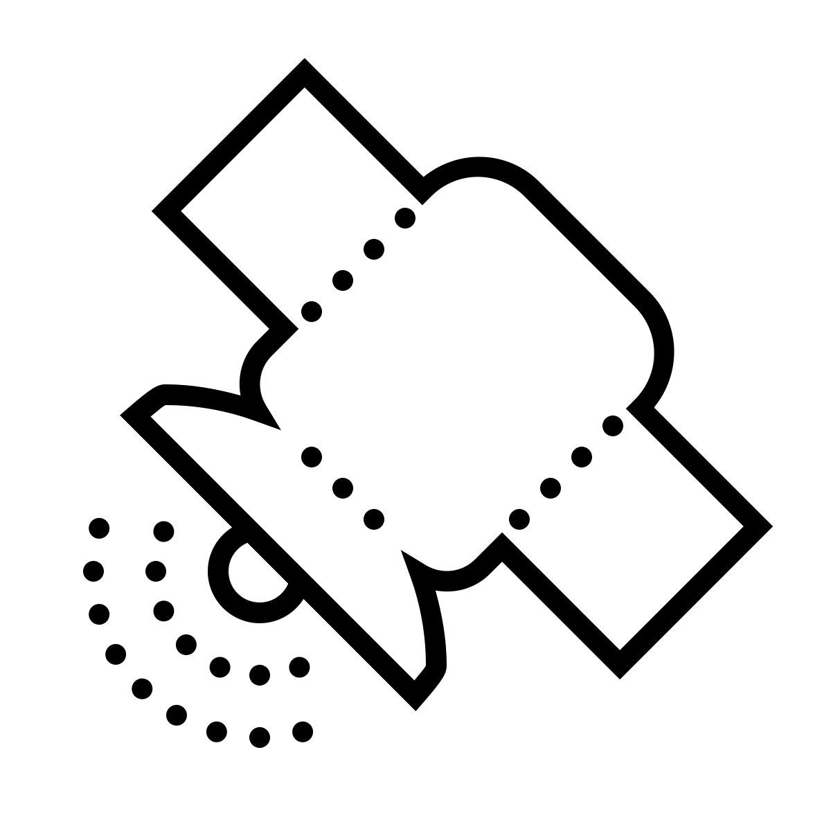 dotted style satellite signal icon