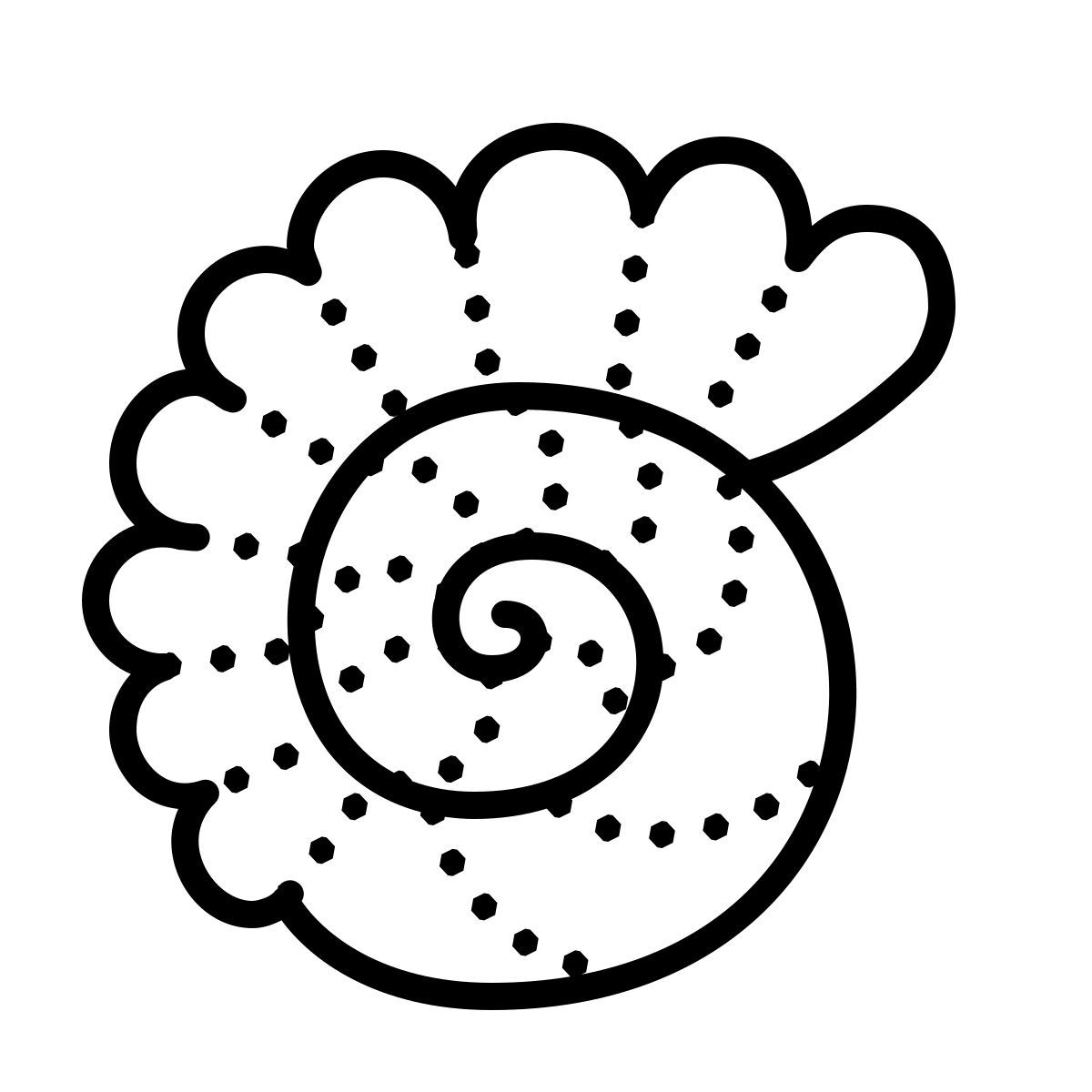 dotted style shell icon