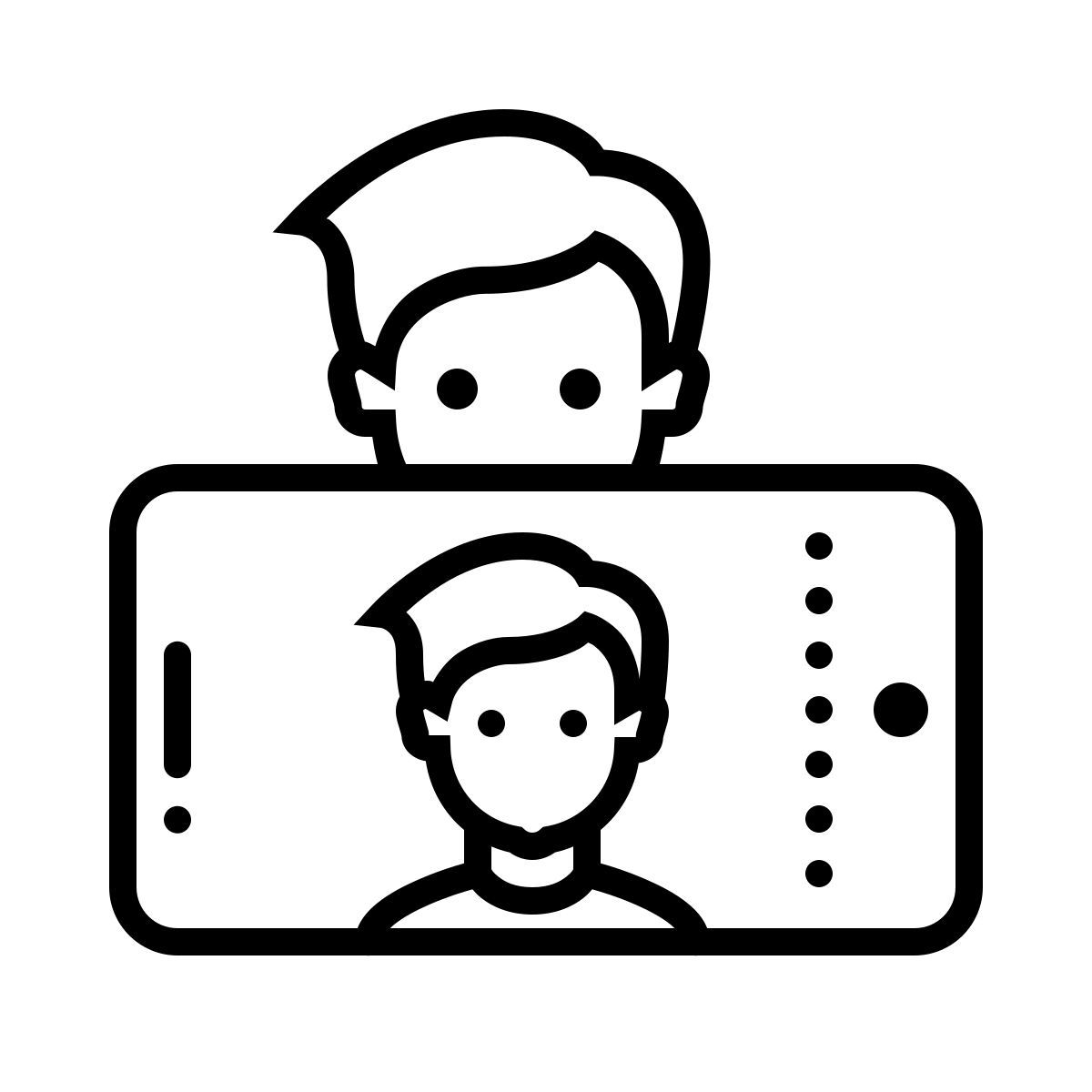 dotted style selfie icon