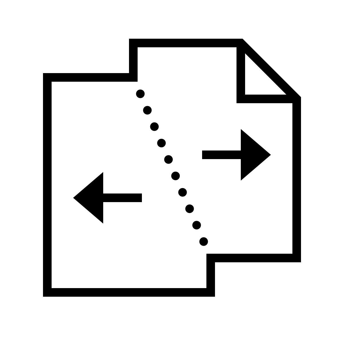 dotted style separate document icon