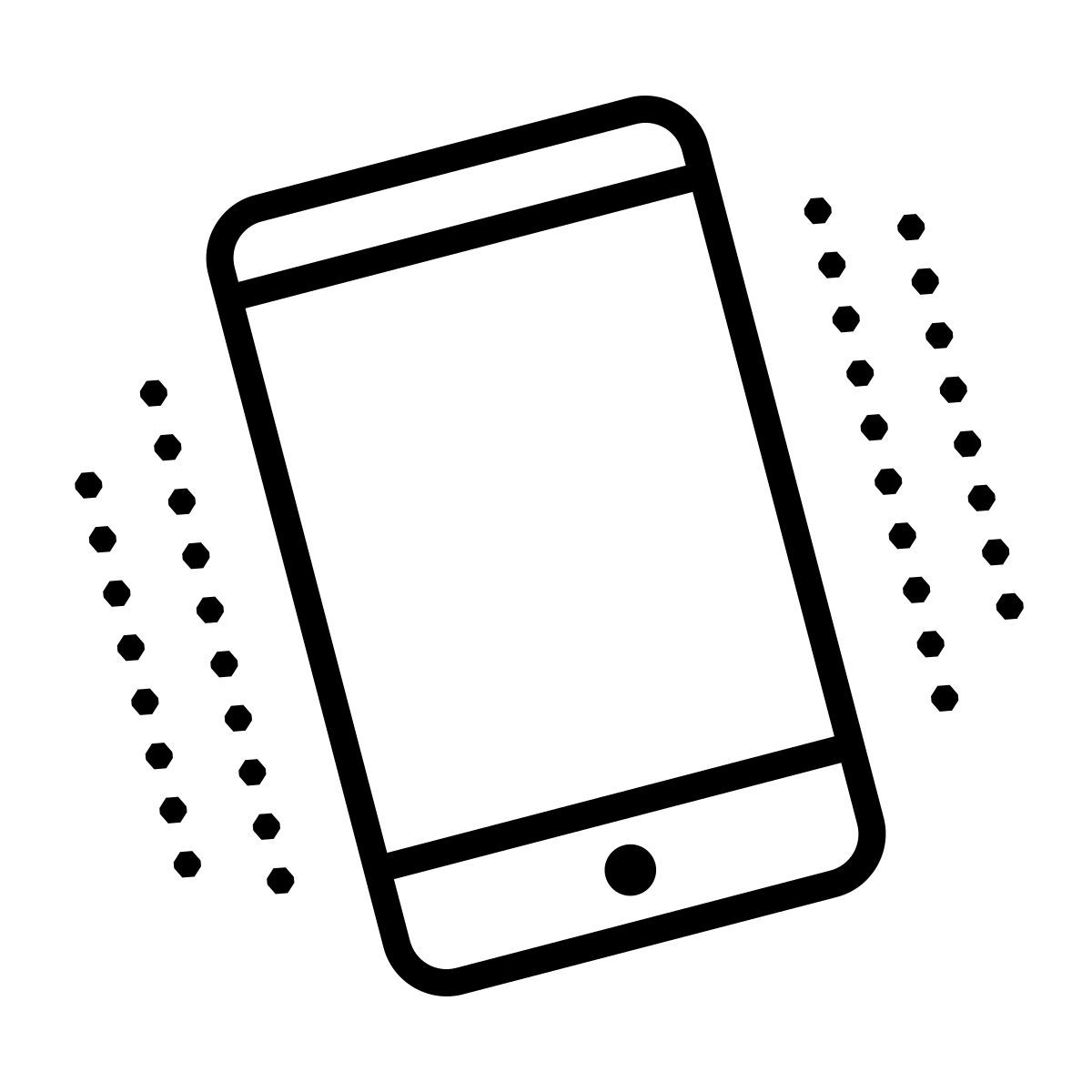 dotted style agitare telefono icon