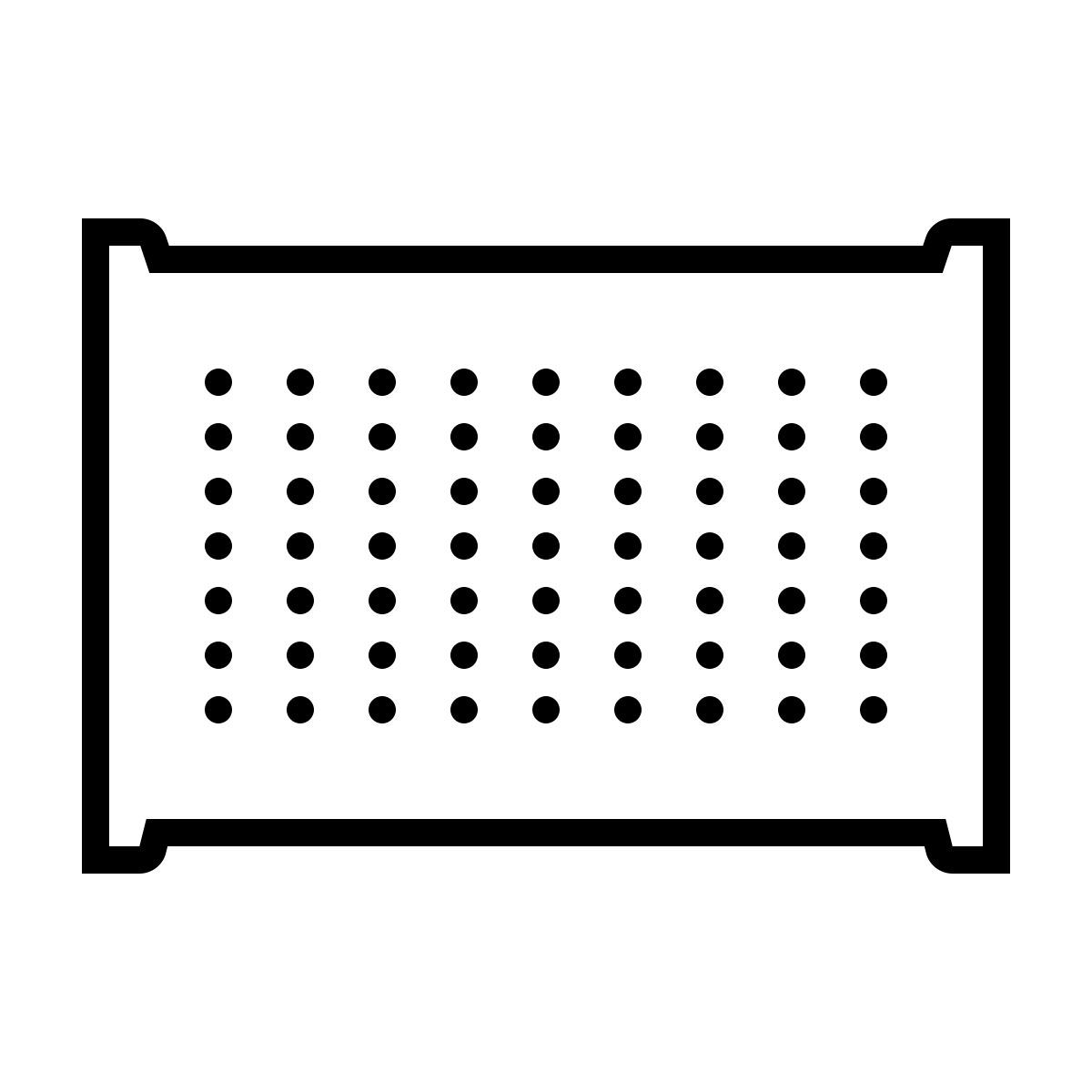 dotted style transportbehälter icon